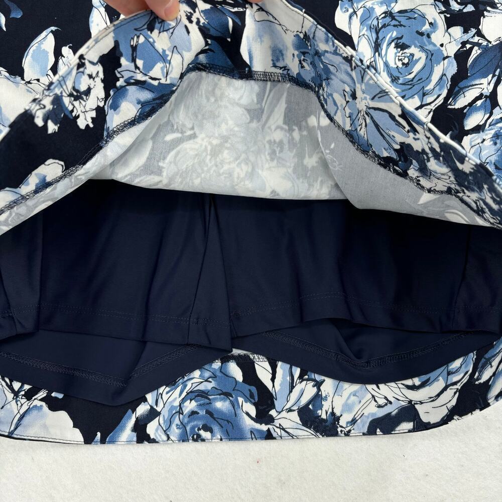 S.C. & Co Skort‎ Size M Blue Floral 360 Tummy Control Pull On Stretch Pockets - Picture 6 of 13